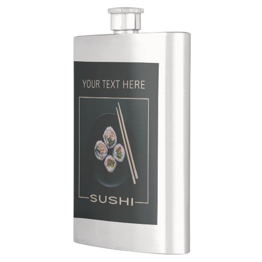 Aangepaste tekstfles SUSHI Heupfles (Links)