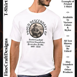 Aangepaste tekstfoto, Ierse wortels St Patrick's D T-shirt