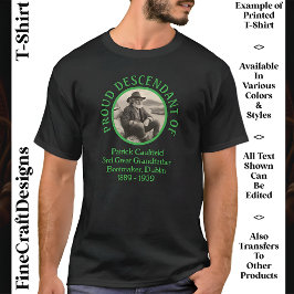 Aangepaste tekstfoto, Ierse wortels St Patrick's D T-shirt
