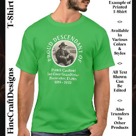 Aangepaste tekstfoto, Ierse wortels St Patrick's D T-shirt