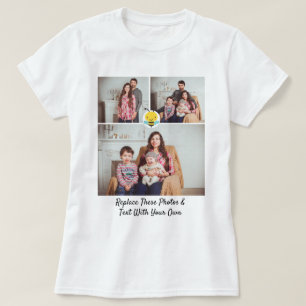 Aangepaste tekstfoto's/ Gele zwarte bijen T-shirt