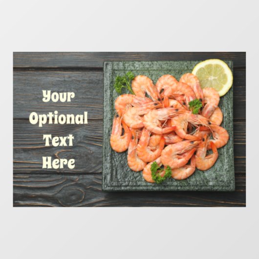 Aangepaste tekstgarnalen raamsticker (Vel)