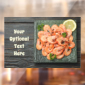 Aangepaste tekstgarnalen raamsticker (Vel 2)