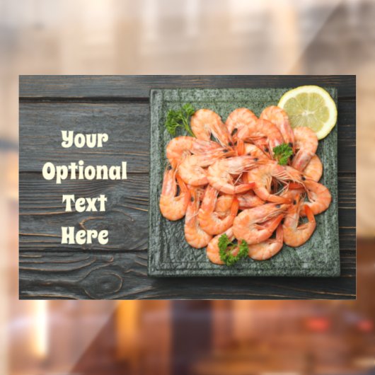 Aangepaste tekstgarnalen raamsticker (Vel 2)