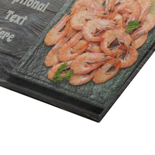 Aangepaste tekstgarnalen snijplank (Hoek)