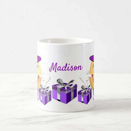 Aangepaste tekstglimlach bij winkelen Emoji Koffiemok (Center)