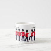 Aangepaste tekstgrenadier-kaarten op parade espresso kop (Voorkant)