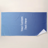 Aangepaste teksthanddoek voor blauwe gradiënt strandlaken (Voorkant)