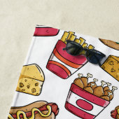 Aangepaste teksthanddoek voor Fast Food Pattern Strandlaken (In situ)