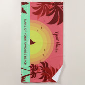 Aangepaste teksthanddoek voor het strand van de Il Strandlaken (Voorkant)