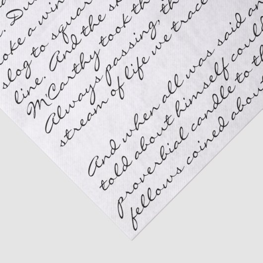 Aangepaste teksthandleiding Schriftelijk lettersch Tissuepapier (Detail)