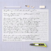 Aangepaste teksthandleiding Schriftelijk lettersch Tissuepapier (Craft)