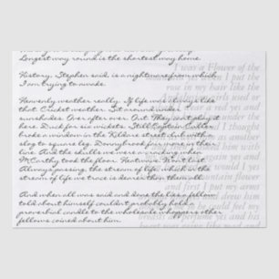 Aangepaste teksthandleiding Schriftelijk lettersch Tissuepapier