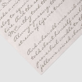 Aangepaste teksthandleiding Schriftelijk lettersch Tissuepapier (Detail)