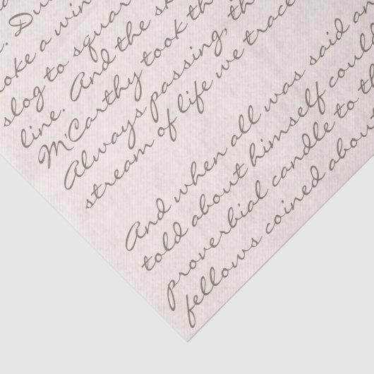 Aangepaste teksthandleiding Schriftelijk lettersch Tissuepapier (Detail)