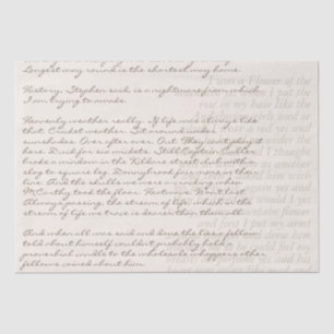 Aangepaste teksthandleiding Schriftelijk lettersch Tissuepapier