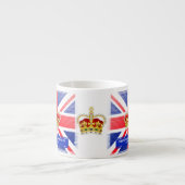 Aangepaste teksthoek van koning Charles III Espresso Kop (Voorkant)