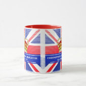 Aangepaste teksthoek van koning Charles III Two-T Mok (Midden)