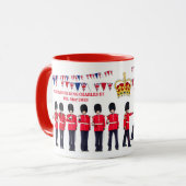 Aangepaste teksthoek van koning Charles III Two-T Mok (Voorkant links)