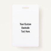 Aangepaste tekstinstapkaarten badge (Achterkant)