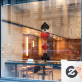 Aangepaste tekstkaartspeler raamsticker (Cafe Raam)