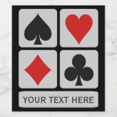 Aangepaste tekstkaartspeler wijn etiket (Enkel label)