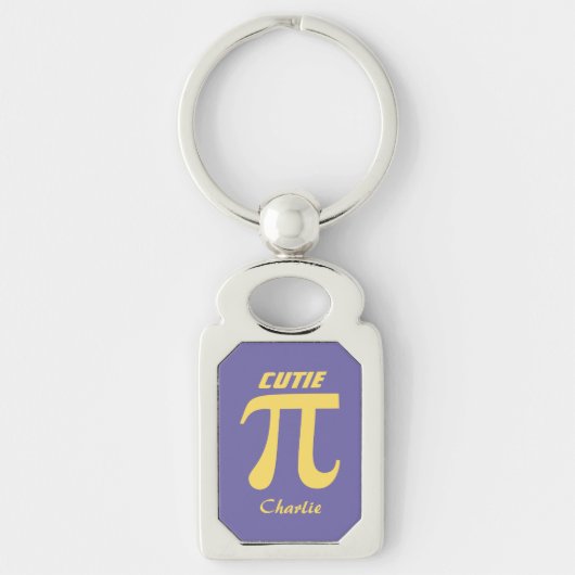 Aangepaste tekstketen pi/Cutie Pie Sleutelhanger (Voorkant)