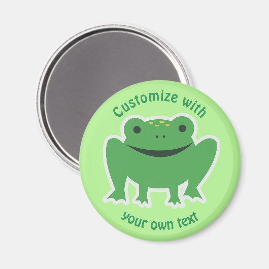 Aangepaste tekstkikker magneet (Voorkant / Achterkant)