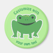 Aangepaste tekstkikker magneet (Voorkant)