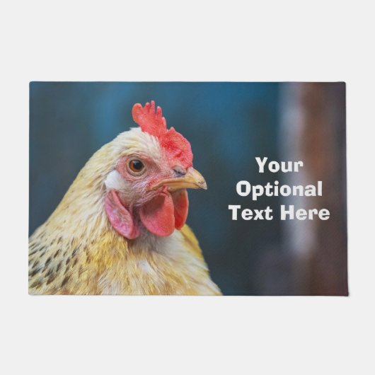 Aangepaste tekstkip deurmat (Voorkant)