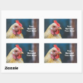Aangepaste tekstkip rechthoekige sticker (Vel)