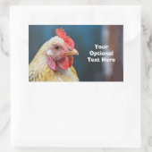 Aangepaste tekstkip rechthoekige sticker (Tas)
