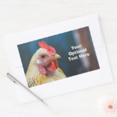 Aangepaste tekstkip rechthoekige sticker (Envelop)