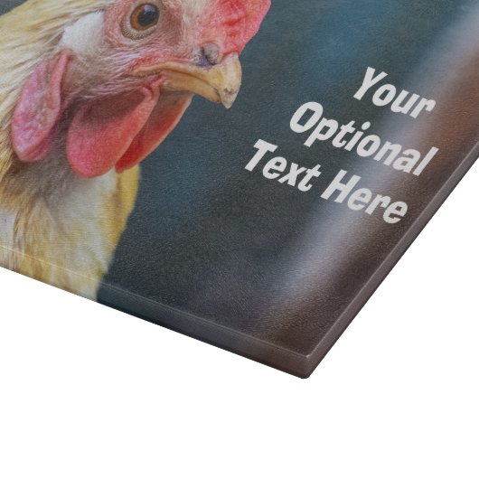 Aangepaste tekstkip snijplank (Hoek)