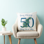 Aangepaste tekstklasse 50th Birthday 50 Kussens (Stoel)