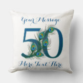Aangepaste tekstklasse 50th Birthday 50 Kussens (Voorkant)