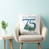 Aangepaste tekstklasse 75e verjaardag 75 Kussens (Stoel)