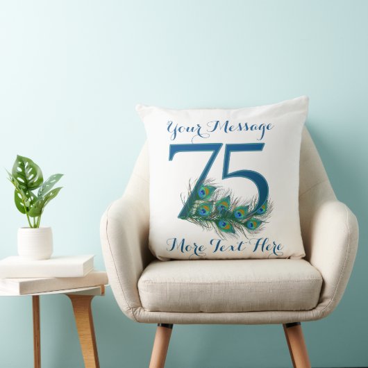 Aangepaste tekstklasse 75e verjaardag 75 Kussens (Stoel)