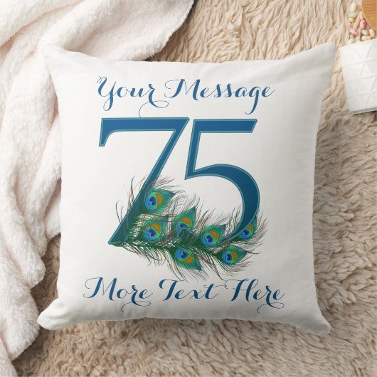Aangepaste tekstklasse 75e verjaardag 75 Kussens (Deken)
