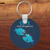 Aangepaste tekstkleur en gevaarlijke piranha vis sleutelhanger (Voorkant)