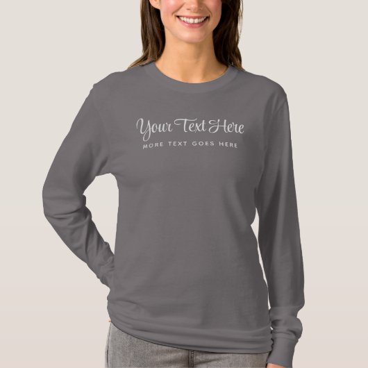 Aangepaste Tekstkleur Upload Foto Dames Handgeschr T-shirt (Voorkant)