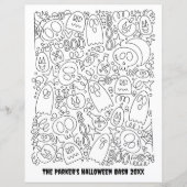 Aangepaste tekstkleurpagina | Halloweenpatroon (Voorkant)