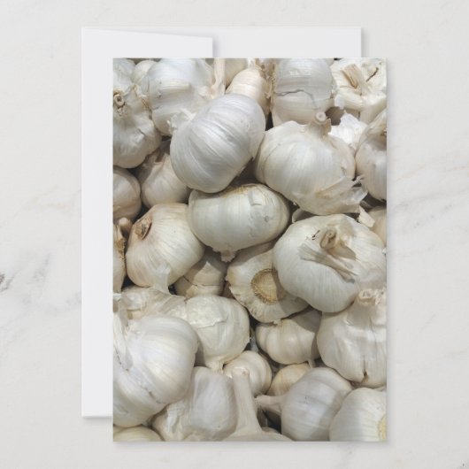 Aangepaste tekstknoflookuitnodiging kaart (Voorkant)