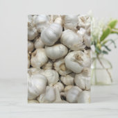 Aangepaste tekstknoflookuitnodiging kaart (Staand voorkant)