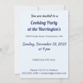 Aangepaste tekstknoflookuitnodiging kaart (Achterkant)