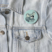 Aangepaste tekstknop Cute Koala Ronde Button 5,7 Cm (In situ)