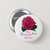 Aangepaste tekstknop voor roze vulling ronde button 5,7 cm (Voorkant /achterkant)