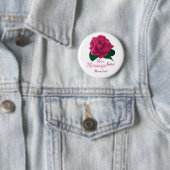 Aangepaste tekstknop voor roze vulling ronde button 5,7 cm (In situ)