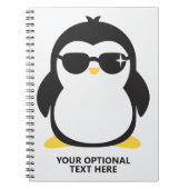 Aangepaste tekstkoele pinguïn notitieboek (Voorkant)