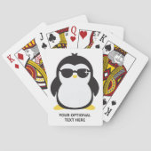 Aangepaste tekstkoele pinguïn pokerkaarten (Achterkant)